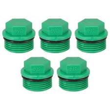 5Pcs G3/4" PPR Pipe Fitting End Cap for Preventing Leakage Green