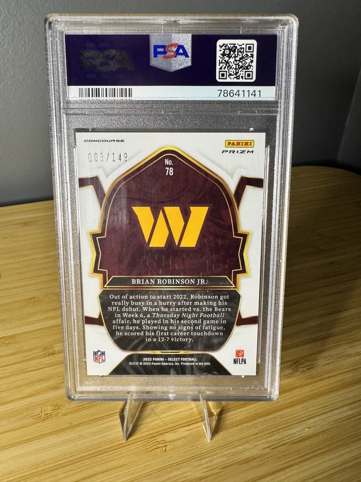 2022 Panini Select - Concourse Brian Robinson Jr. #78 Maroon Prizm /149 (RC) - Image 2 of 2