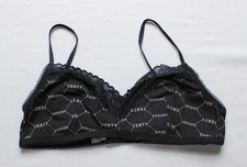 Savage X Fenty Women's Cotton Essentials Bralette DH3 Black Caviar Medium NWT