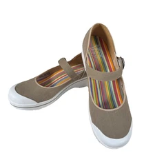 Dansko Vegan Valerie Canvas Mary Jane Clogs Beige Women's 40 US 9.5-10 Nurse