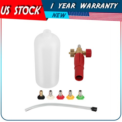 #ad 1 4quot; 5 Nozzle Tips Heavy Duty Foam Cannon Professional Car Wash Pressure Washer $20.09