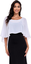 Sheer Shawls and Wraps for Evening Dresses Chiffon Capes for Women Soft Wedding