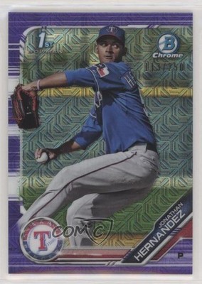 2019 Bowman Mega Box Purple Mojo Refractor /250 Jonathan Hernandez #BCP-119 hn3