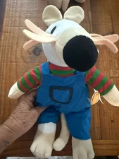 MAISY Vintage Crocodile Creek Lucy Cousins Mouse Plush, Overalls Approx 14" NWT