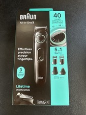 Kit de recortadora inalámbrica todo en uno para barba y cabezal BRAUN - 5 en 1 fácil clic [NUEVO]