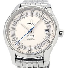 Omega De Ville Hour Vision 431 30 41 21 02 001 Date See-through back Silver