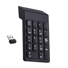 Black 18-Key Wireless Number Keyboard W/2.4GH...