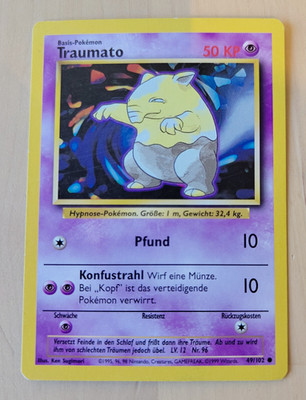 Pokémon TCG Traumato 49/102 Basis-Set Common Deutsch 50 KP 1999