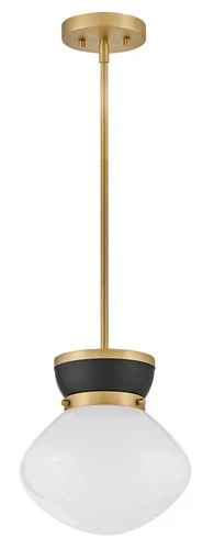 Lark 83607 Lucy 10"W Mini Pendant - Lacquered Brass / Black - Picture 4 of 7