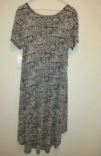 LulaRoe Carly - M (10-12) schwarz & grau hoher niedriger Saum - Bild 2 von 5