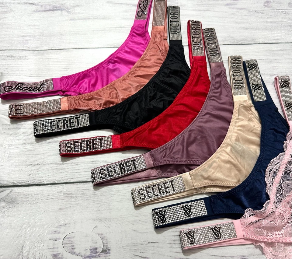 Victoria's Secret Shine Strap Brazilian Bling Panty Rhinestone All Sizes - Image 2 of 4