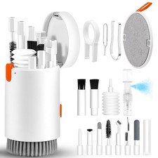Laptop Phone Screen Cleaner Kit 20 in 1 Keyboard Brush Cleaning Tool White