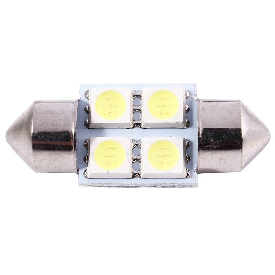 DC 12V 31mm 4 5050 SMD Car Interior Dome Festoon LED Light White 6 Pcs J6F58753 - Image 4 of 4