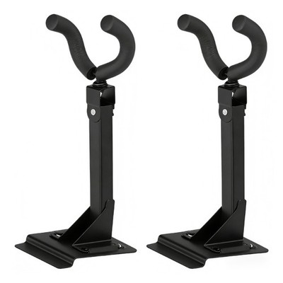Pack of 2 Guitar Holder Wall Mounted User Friendly Iron Texture for Ukulele