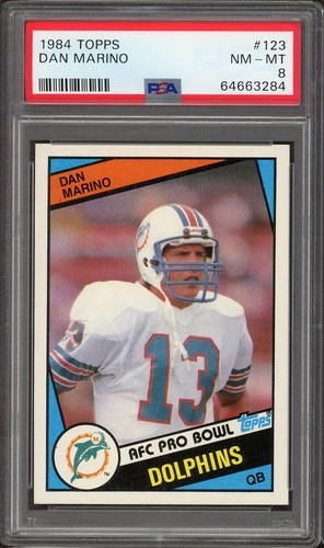 Dan Marino 1984 Topps #123 RC Rookie PSA 8 NM-MINT Dolphins HOF