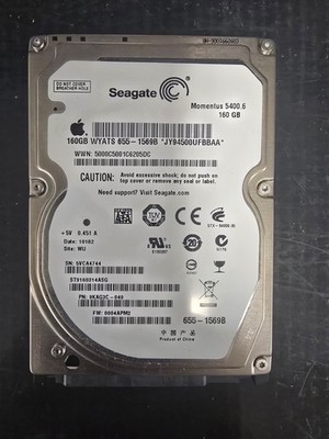 Seagate ST9160314ASG 9KAG3C-040 0004APM2 2.5'' 160gb SATA 655-1569B Tested