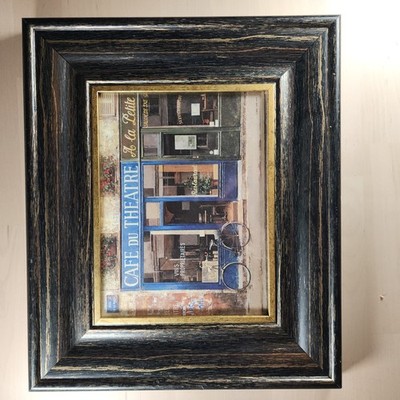 Cafe Du theatre by Chiu Tak Hak - Art in Motion D1731FF 13''x11'' Framed Print