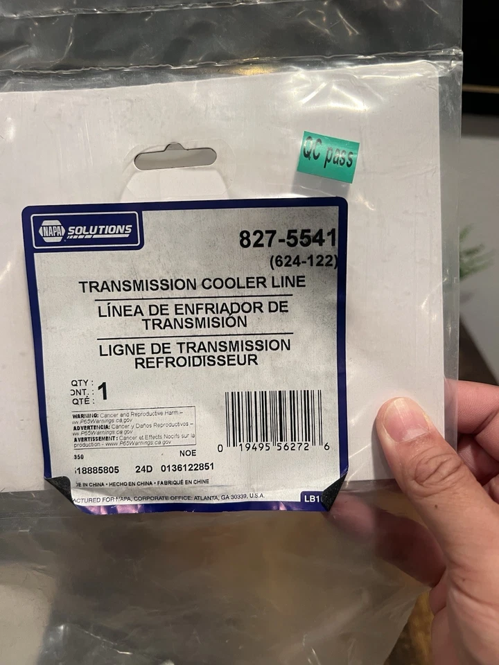 Napa 624-122 Transmission Oil Cooler Return Line Foto 2 de 4