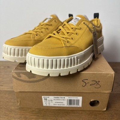 Palladium Pallashock Lo Organic 2 Spicy Mustard Mens Size 10 Womens Size 11.5