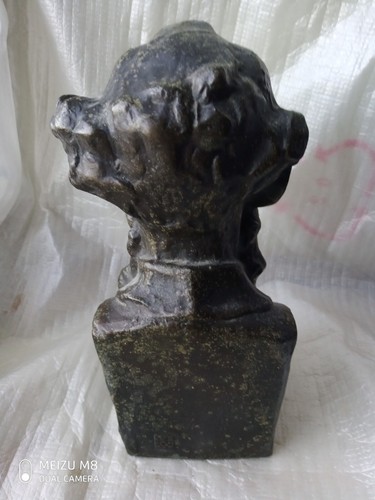Leo Tolstoi Schriftsteller UdSSR Sowjetunion Büste Statue Figur Russland Metall - Bild 5 von 11