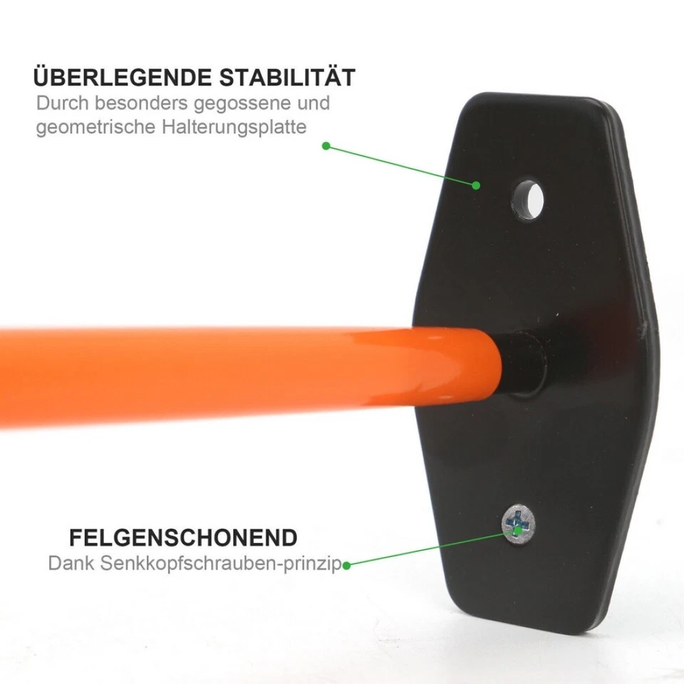 8x Reifenhalter Reifen Wandhalterung für Autoreifen Felgen Wandhalter Stahl - Bild 2 von 4