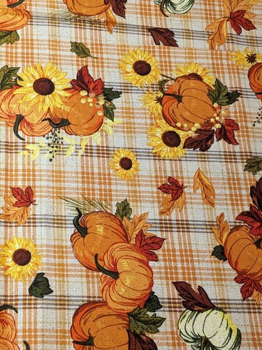 Pumpkin Quilters Cotton Fabric, 3yd x 60", Thanksgiving Harvest Autumn Sunflower - Picture 2 of 8