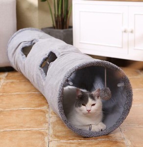Túnel Plegable Gato Gatito Jugar Juguete de tubo de 3 vías para Gatos Grandes Perros Conejos
