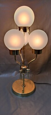 Brass Table Lamp Floor Lamp Vintage 70 er Sphere Lamp Space Age Light 60er 1/2