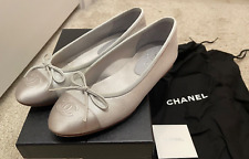 Chanel Quilted Leather Cap Toe Ballerina Flats // Silver (Euro: 36) -  Luxury Fashion - Touch of Modern
