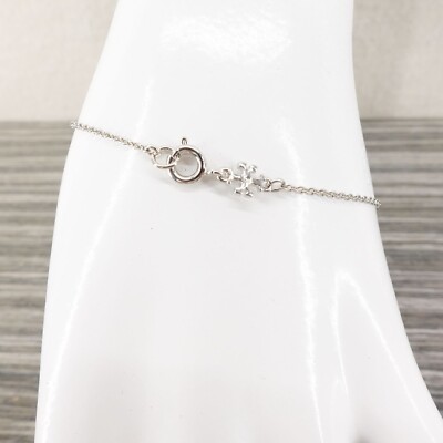 Tory Burch Miller Pave Chain Bracelet Silver OS | eBay