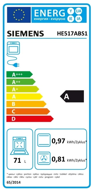 Siemens EQ521IA00 Herdset HE517ABS1 Einbau-Herd EEK A und EI645BB17 Induktions-K - Bild 2 von 4