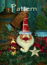 Primitive Patti's Ratties Christmas Santa Claus Doll Ornie Paper Pattern 537