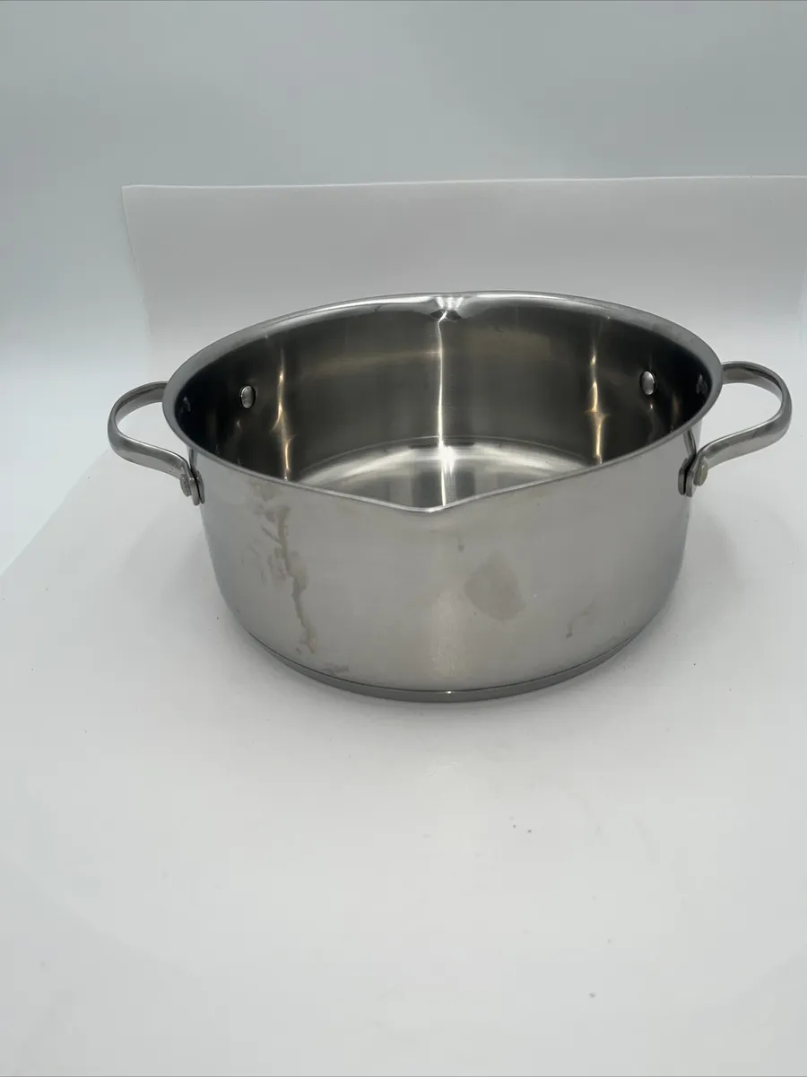 Wearever 5QT Stainless Stock pot skillet pan with 2 pour spouts NO LID