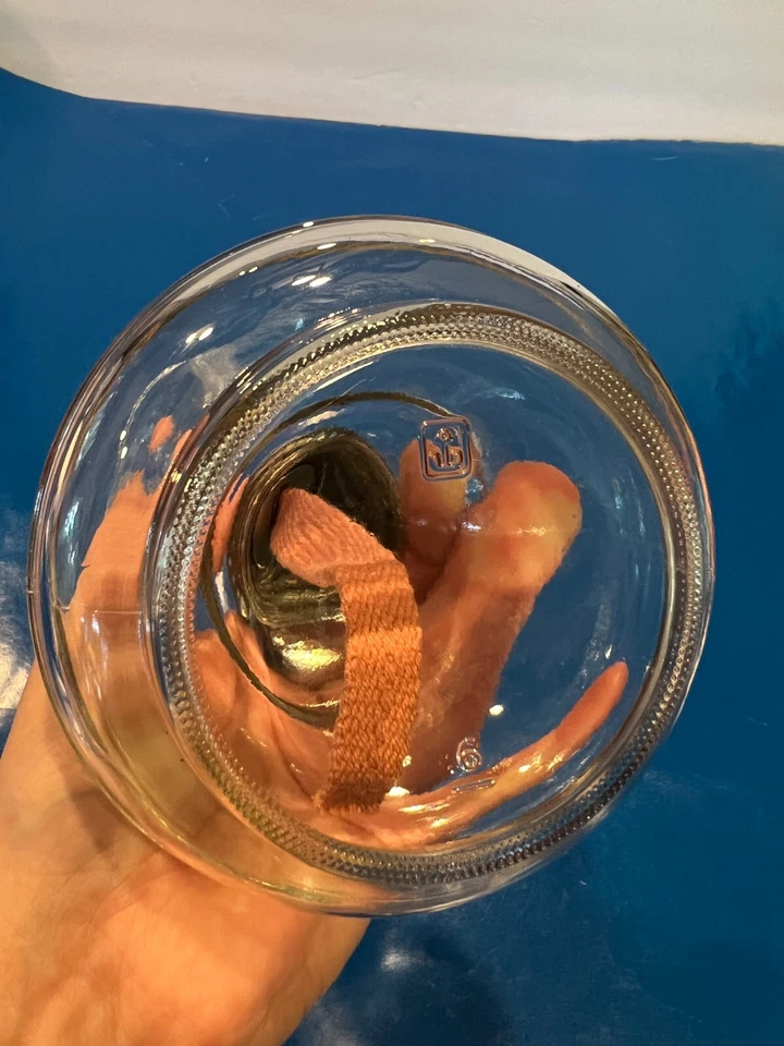 Lámpara de aceite Anchor Hocking lámpara huracán con chimenea 10" de alto vidrio transparente vintage Foto 3 de 4