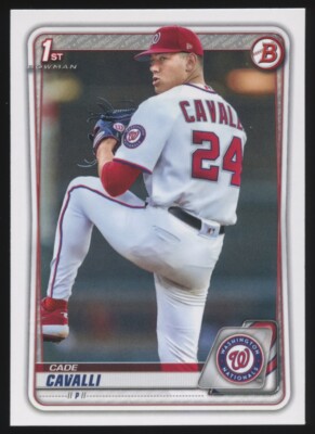 2020 BOWMAN DRAFT #BD-24 CADE CAVALLI PAPER BASE QTY AVAIL NATIONALS