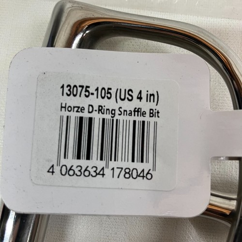 Horze D-Ring Cheekpieces Snaffle Bit Single-Jointed Mouthpiece Stainless Steel - Picture 5 of 8