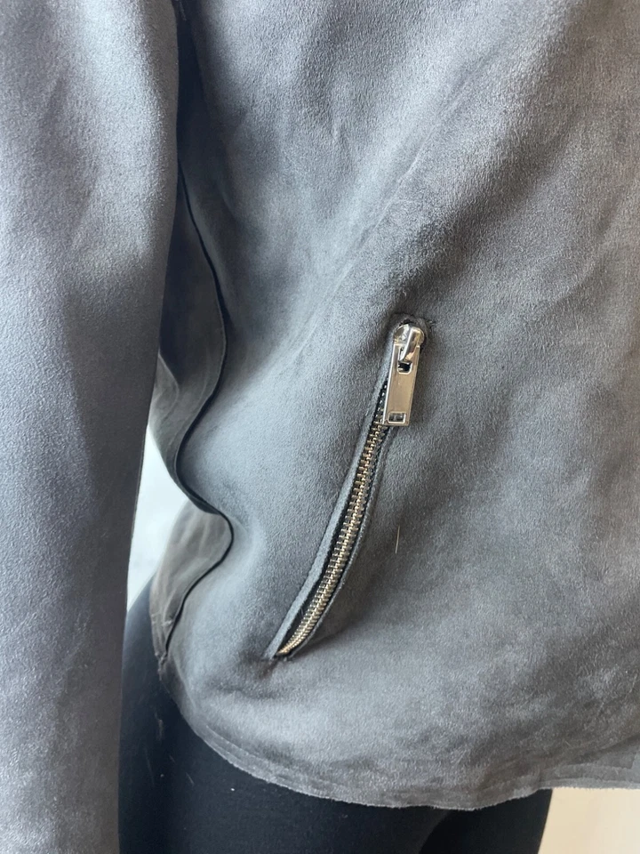 Tahari Women's Carbon Sky Faux Leather Cropped Jacket Sz S/P - Image 4 of 4