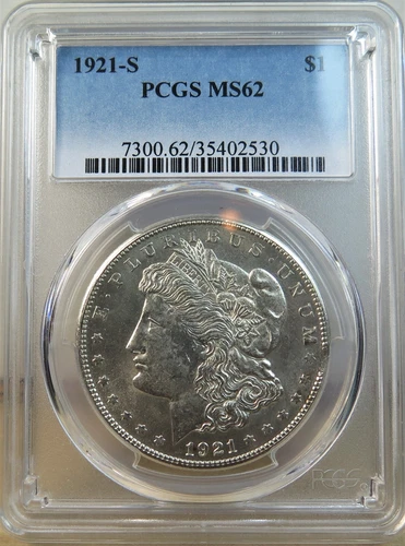 1921 S Morgan dollar PCGS MS62 *VAM 1BJ3 scribbles* EP