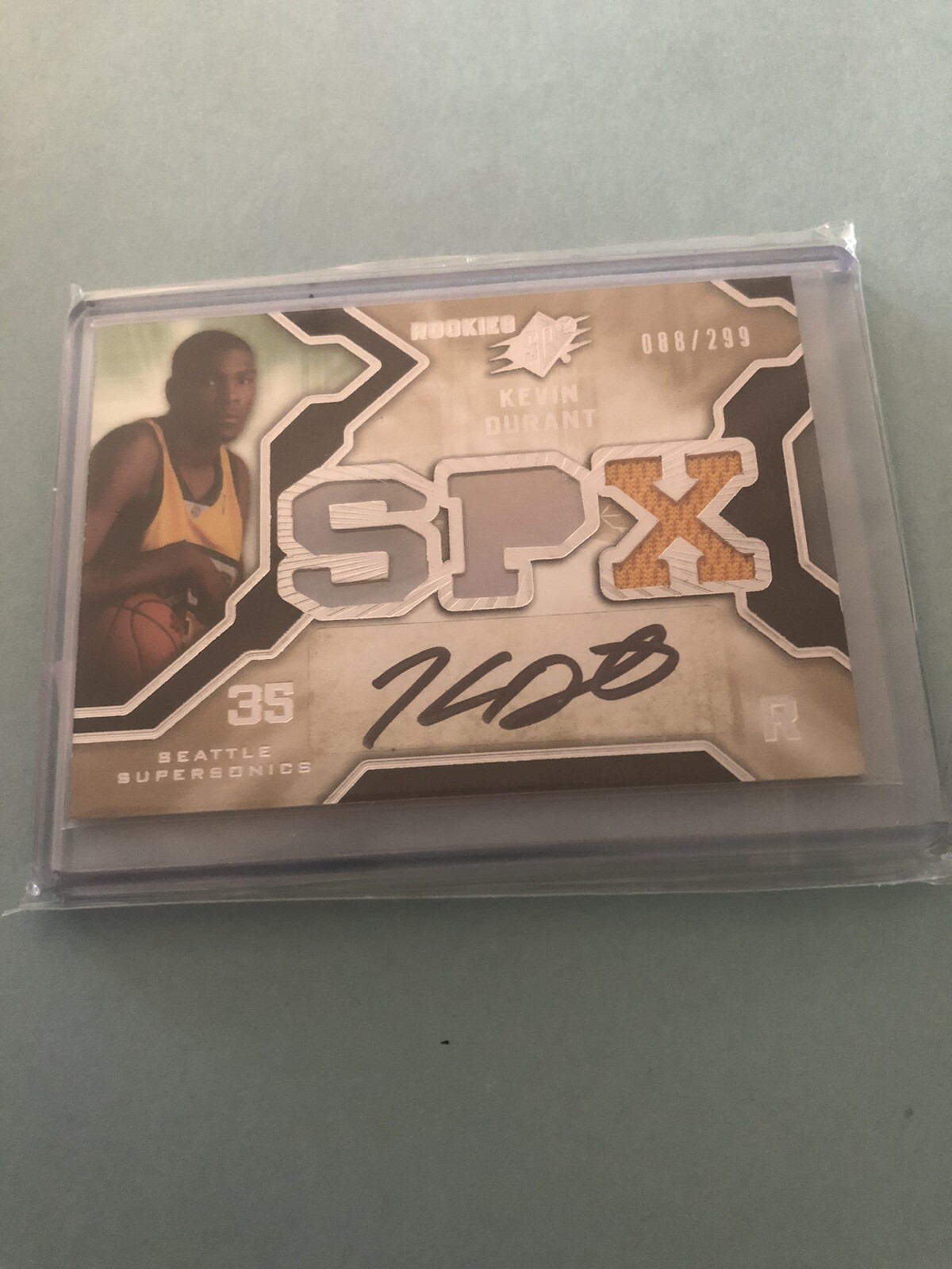 2007-08 SPX KEVIN DURANT ROOKIE JERSEY AUTO 88/299 AUTOGRAPH