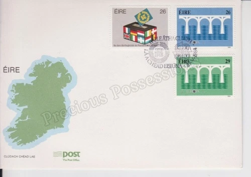 EIRE IRELAND UNADDRESSED FDC FIRST DAY COVER 1984 EUROPA BRIDGES
