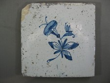 antike Blumen Fliese - kleine Streublume Tegel Dutch Tiles 1800-1850