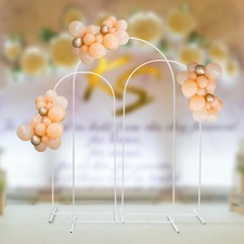 Set of 3 Wedding Arch Backdrop Stand 5.9 ft/6.6 ft/7.2 ft Metal Backdrop Arch
