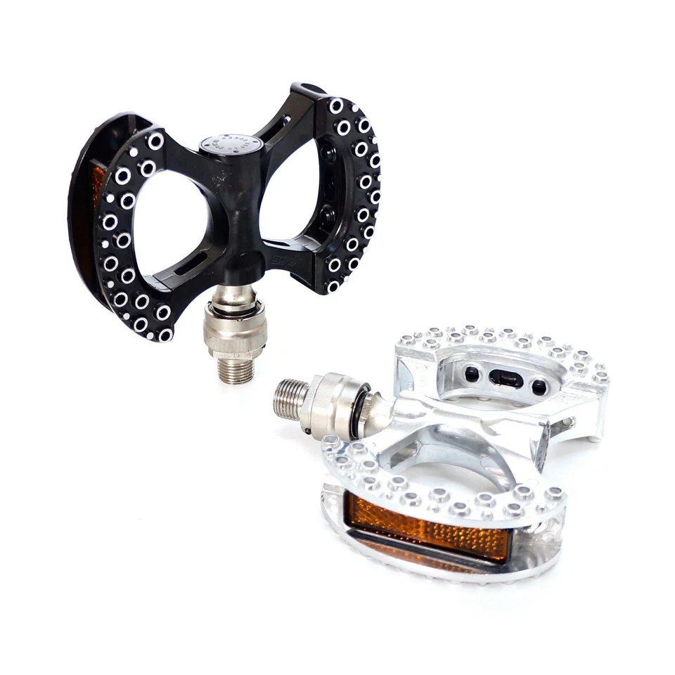 MKS Lambda Ezy SUPERIOR 9/16" Pedal Plateado Negro MTB Montaña Carretera Bicicleta Plegable Foto 2 de 4