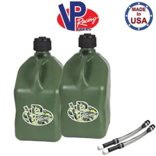 VP Racing 2 Pack Camo 5.5 Gallon Square Utility Jug + 2 Deluxe Fill Hoses