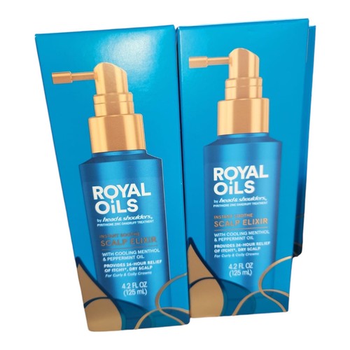2 Head and Shoulders Royal Oils Instant Soothe Scalp Elixir Treatment Menthol