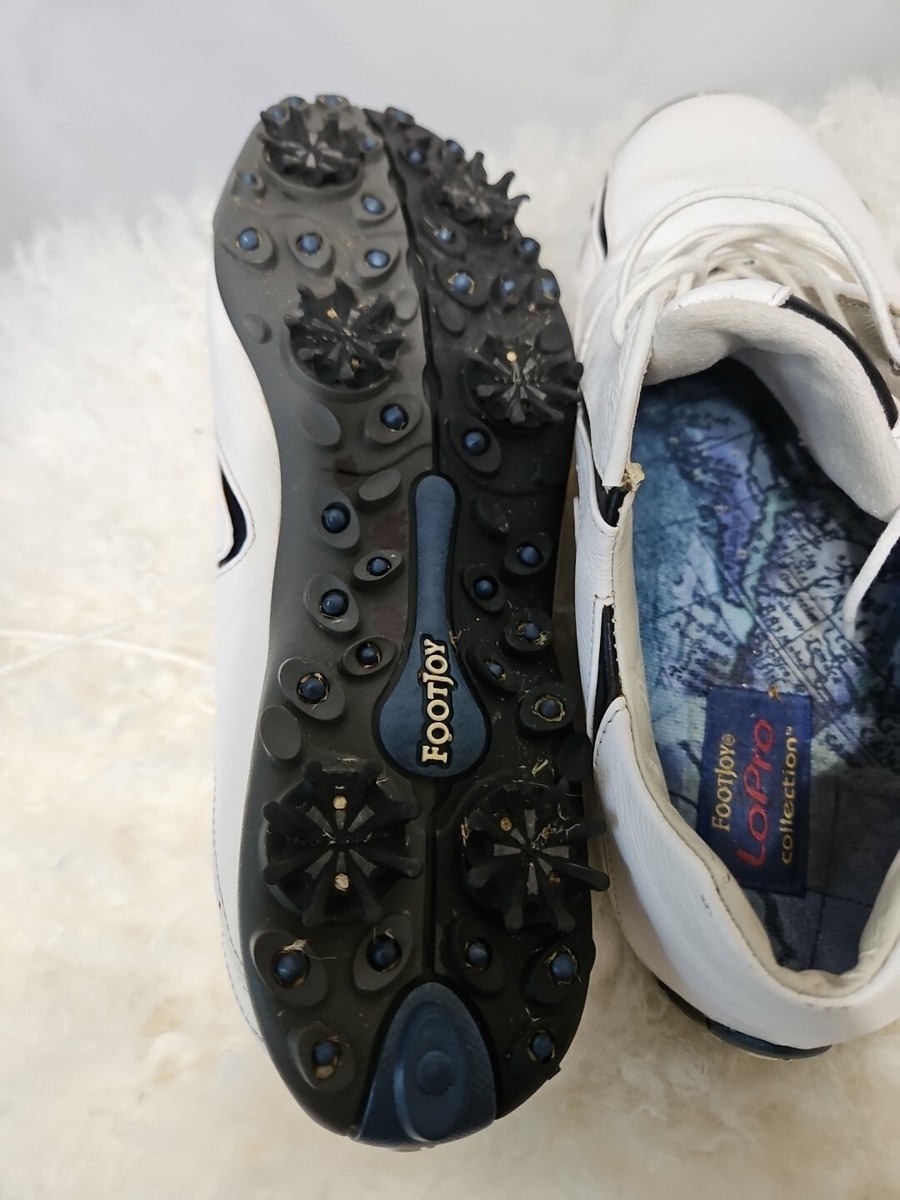 FJ FOOTJOY Lopro Collection Golf Shoes Mens 8.5 W #97094 White