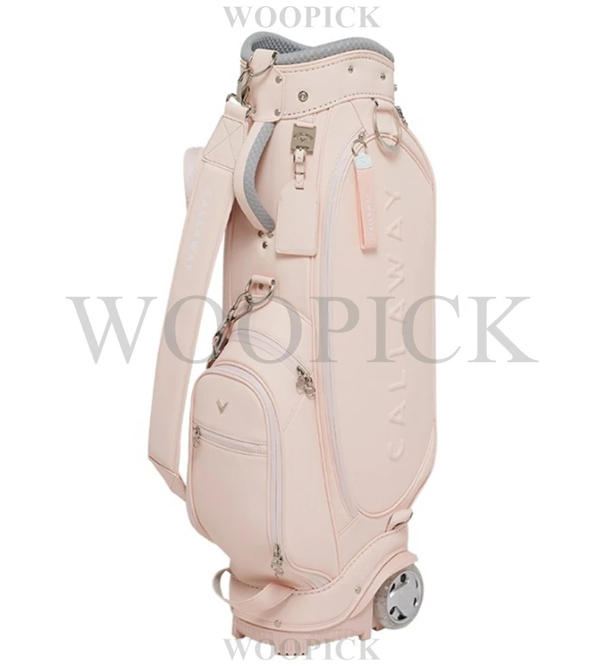 Callaway 2024 HANNA Bolsa Caddie Feminina com Rodas 8.5" 5Way PU PE Nova em Folha - Rosa - Imagem 4 de 4