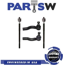 4Pc Tie Rod End Front Inner Outer Driver & Passenger  for Toyota Rav4 2001-2005