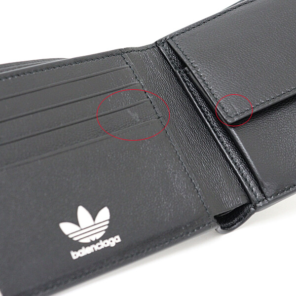 BALENCIAGA Wallet Adidas collaboration 721898 Leather Men