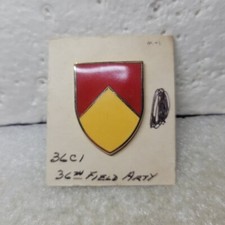 US WW2 36th Field Artillery DI Unit Crest DUI Pin NS Meyer Insignia Made in USA